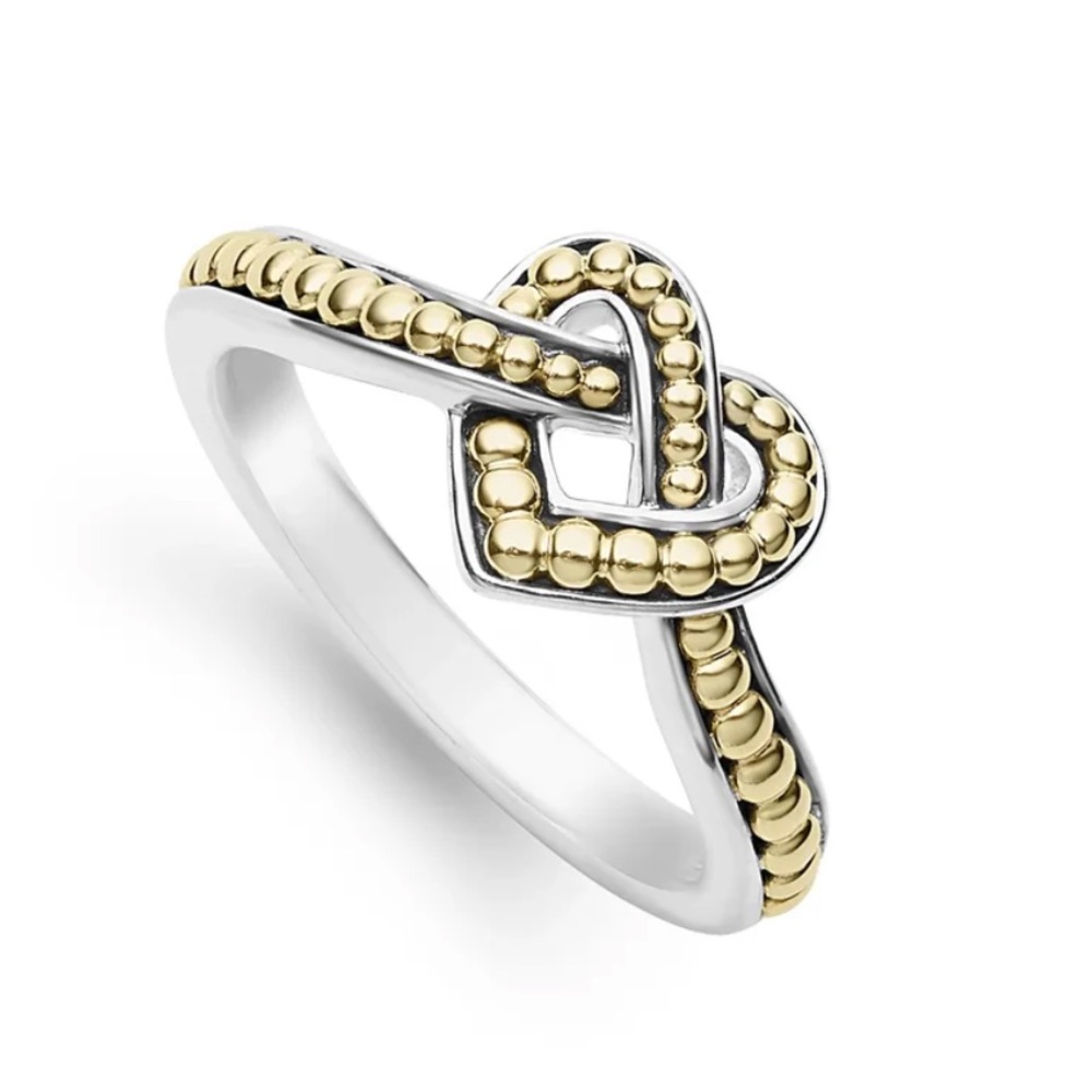 Small Beloved Two Tone Heart Ring Sz7 from LAGOS